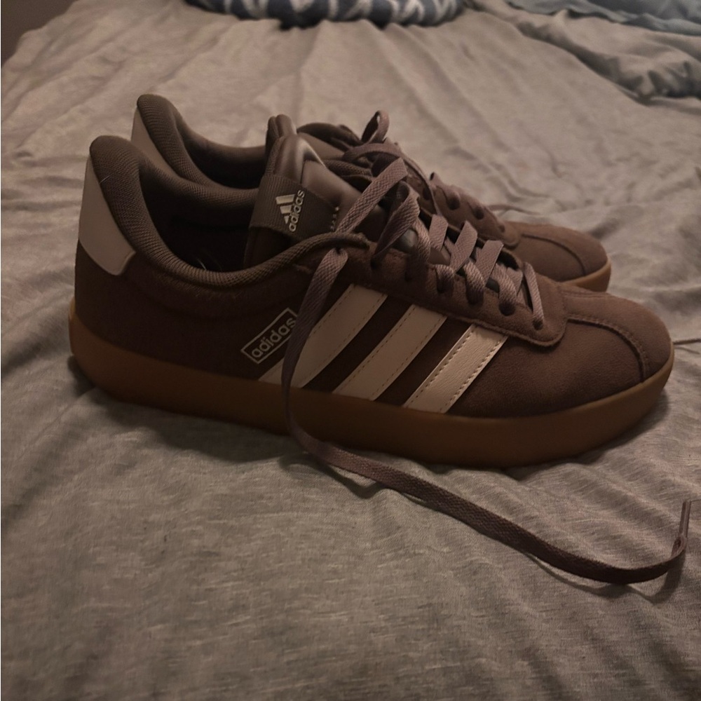 adidas Brown and Cream Athletic Sneakers